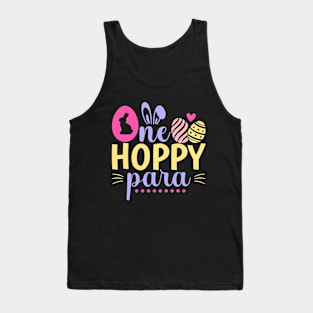 One Hoppy Para Paraprofessional Easter Easter Teacher Tank Top